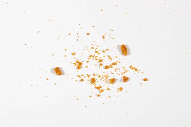 istock Scattered crumbs isolated on white background 1295037129