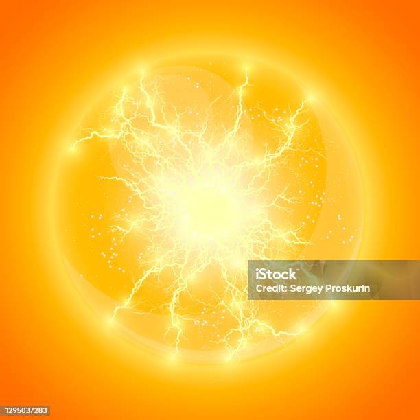 Lightning Explode Lightning Lightning Lightning Collision Powerful Electrical Explosion ...