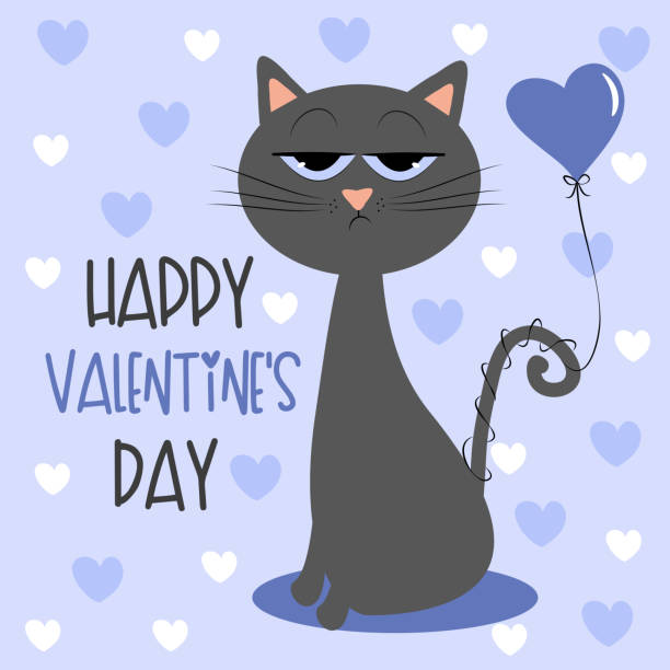 Love Cats Couple Design Romantic Vector Concept Stock Illustration -  Download Image Now - Domestic Cat, Love - Emotion, Two Animals - iStock