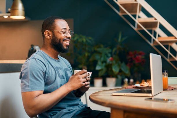 istock Man working from home and doing a video conference. 1295040815