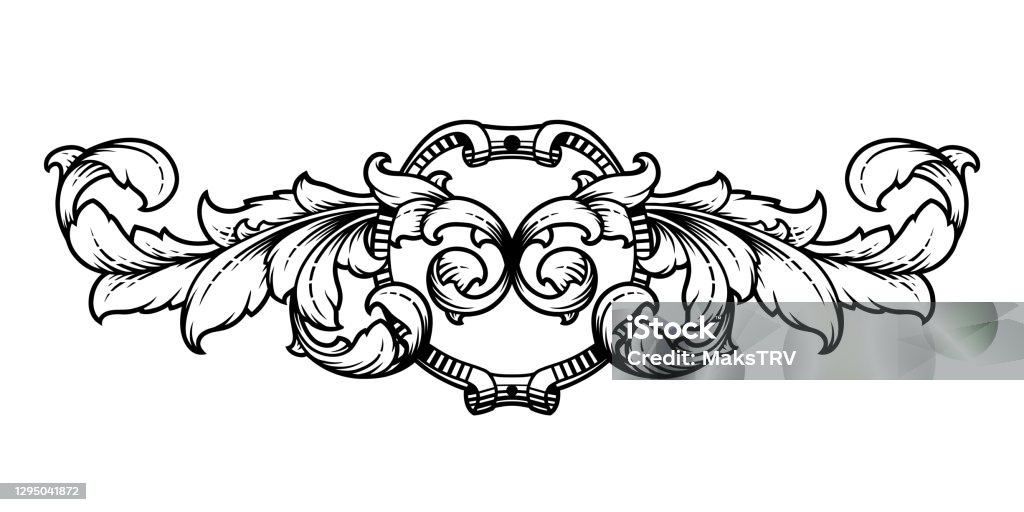 Old Fancy Frame Pattern Decorative Frame With Vintage Pattern Stock Illustration - Download ...