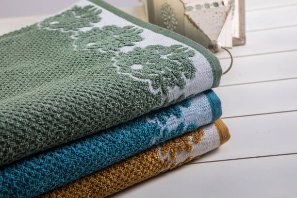 colorful towels with stripes and ethnic patterns