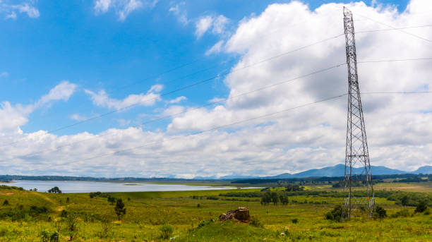 istock Electricity transmission tower 1295044760