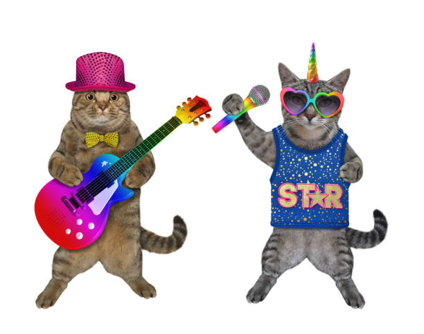 istock Caticorn gray sings song 2 1295046828