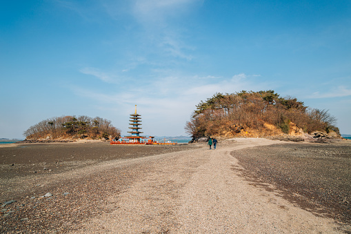 Anmyeonam temple and beach in Anmyeondo Island, Taean, Korea
