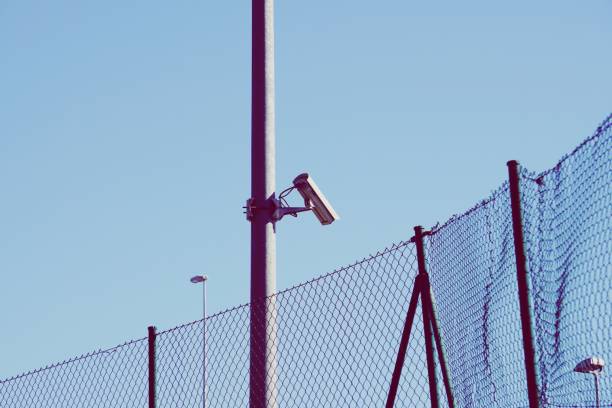 istock security camera on the facade of the building 1295057196