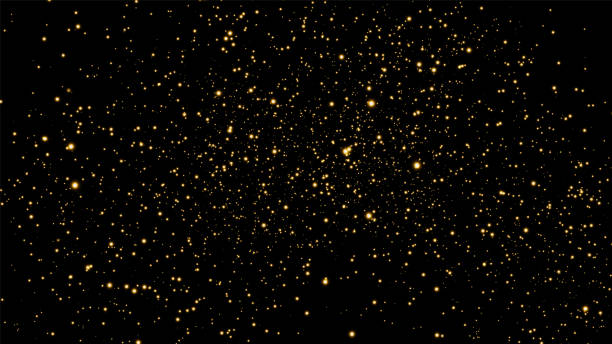 istock The dust is yellow. Yellow sparks and golden stars shine with special light. Vector sparkles on a black background. Christmas light effect. Sparkling magical dust particles 1295059530
