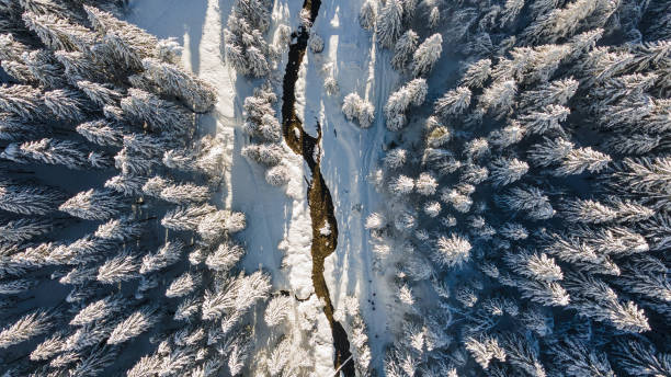 istock Aerial view of a mountain river 1295062162