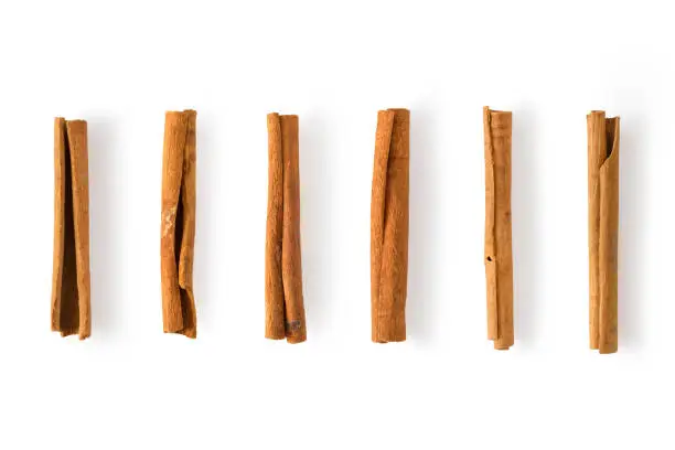 Cinnamon Sticks, Group of Objects, Isolated, White Background