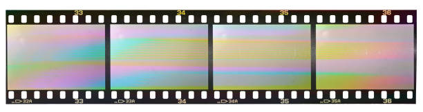 istock long 35mm film snip or strip with empty frames or cells on white background, just blend in your photos to make them look vintage. 1295066946