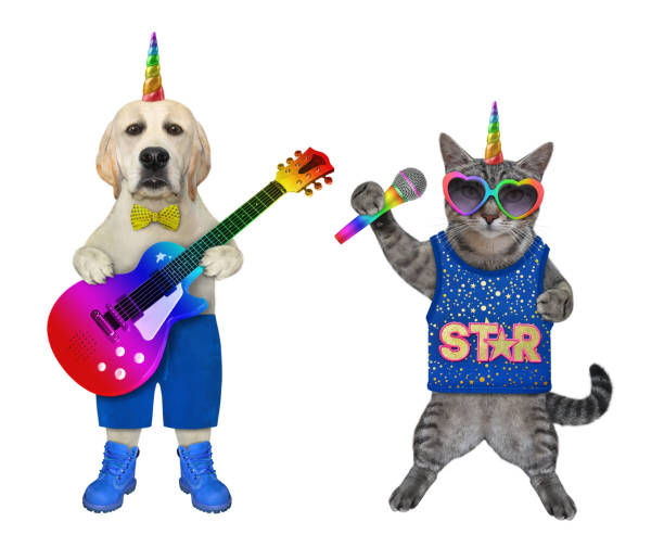 istock Caticorn gray sings song 3 1295074042