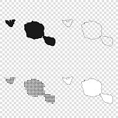 istock Tahiti French Polynesia maps for design - Black, outline, mosaic and white 1295077830