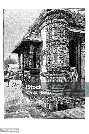 istock Corner pillars of the Mosque of Rani Sipri Ki Masjid, Ahmedabad, Gujarat, India 1295079894