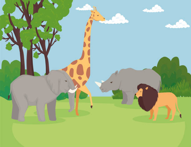 istock group of animals wild in the savannah scene 1295095051