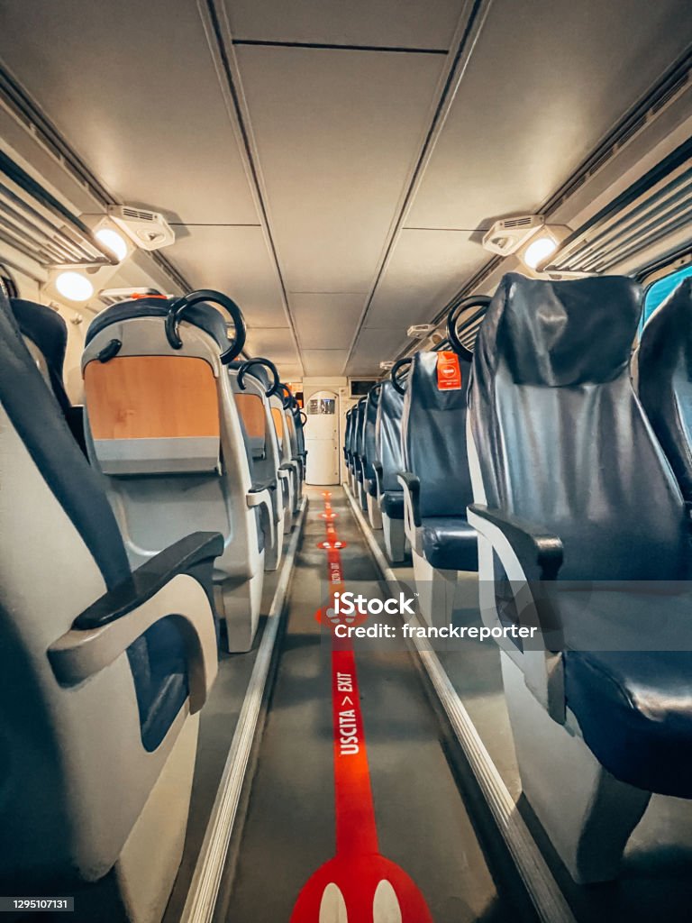 Empty Inside Train Inside An Empty Train During The Covid Stock Photo - Download Image Now ...
