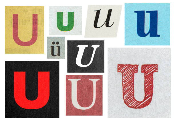 istock Letter U paper cut Old newspaper magazine cutouts creative crafting 1295116263