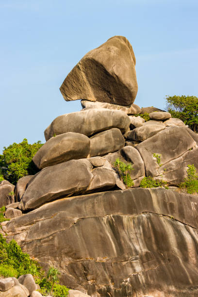 istock Granite rocks and tropical foliage in Thailand's Similan Islands 1295125210