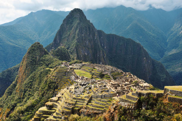 istock Machu Picchu, panoramic view of peruvian incan town 1295144285