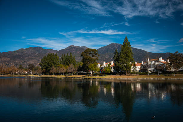 istock Landscape with mountain and lake 1295145369