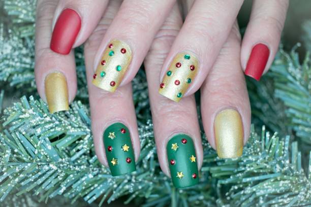 Christmas Ornaments Nail Art Design