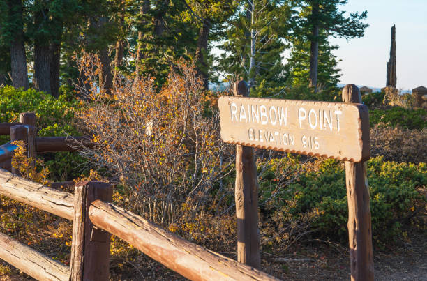 istock Rainbow Point sign in Bryce Canyon National Park, Utah 1295152570