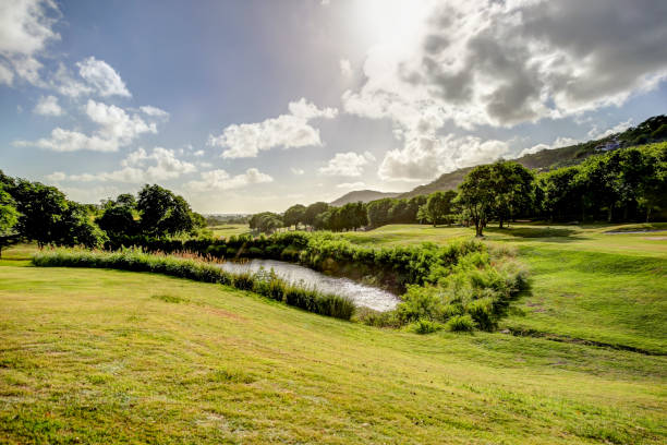 istock Landscape scenery on the golf course in Cap Estate Saint Lucia 1295159492
