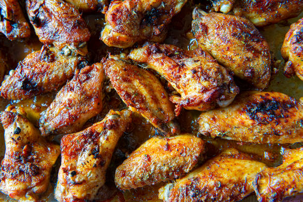 istock Spicy Buffalo hot chicken wings bbq roasted 1295166982
