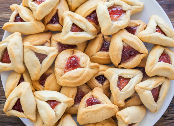 istock Hamantschen on a plate - Purim Celebration 1295172539