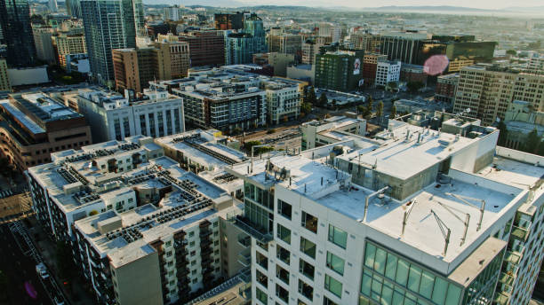 istock Drone View Over Downtown Los Angeles at Sunrise 1295173721