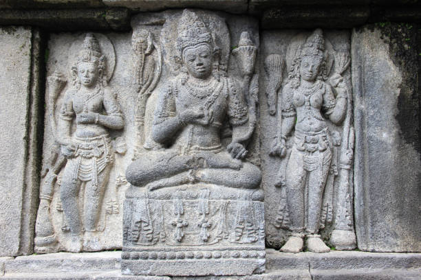 istock Old relief Borobudur temple. 1295178284