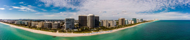 istock Aerial beach panorama Bal Harbour FL USA 1295180465