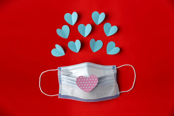 istock New normal Valentine's Day concept. Medical face mask 1295184984