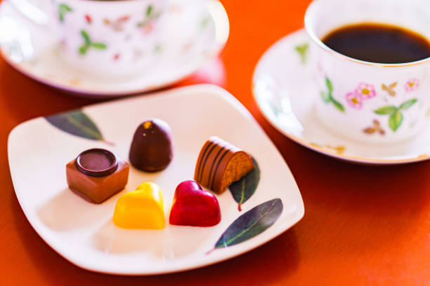 istock Valentine day and chocolate and coffee cup 1295188405