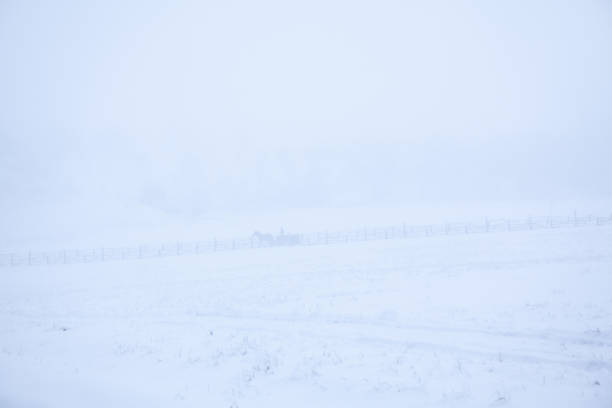 istock Snowy hills in the village 1295191077