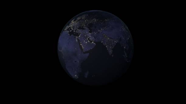 istock Planet Earth Space, 3d Illustration. Graphic design element isolated on black background, Universe 1295207140