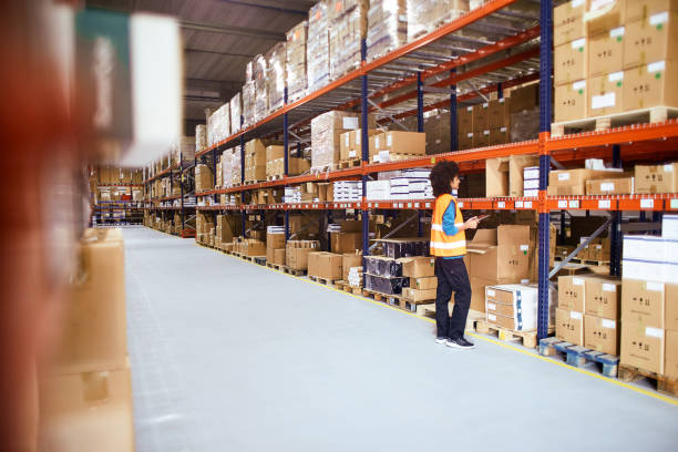 istock Lifestyle Warehouse and manual workers concepts.  Made in Barcelona. 1295208130