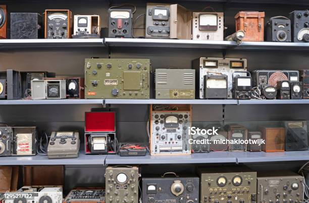 Overloon The Netherlands On July 30 2020 Old Radios On Display It Was Used During Ww2 Stock Photo - Download Image Now