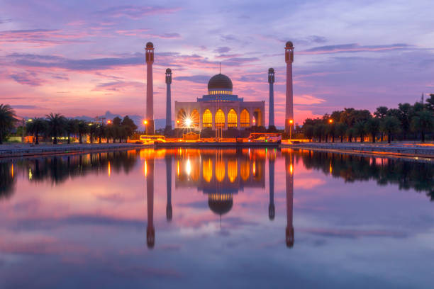 istock Landscape of beautiful sunset sky at Central Mosque 1295226133
