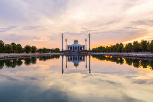 istock Landscape of beautiful sunset sky at Central Mosque 1295226252