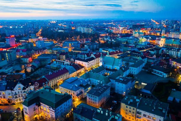 istock Rzeszow cityscape at twilight 1295231253