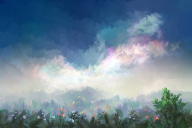 istock summer meadow in the morning fog 1295232582