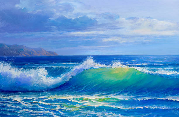 istock Oil painting of the sea on canvas. 1295245498