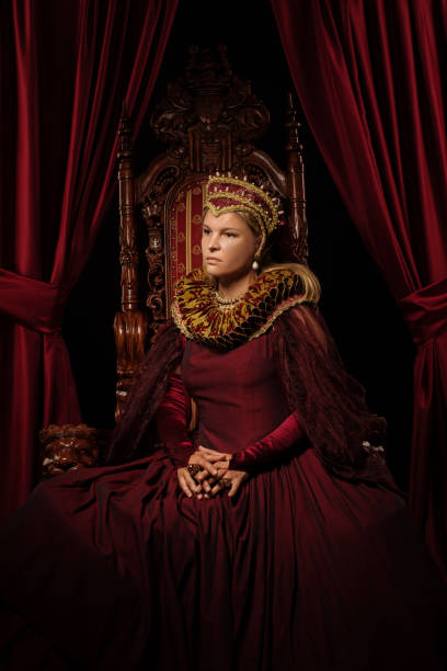 istock Historical Queen character on the throne 1295247094