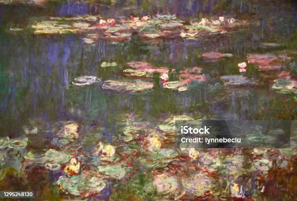 Waterlily Paintings Stock Photo - Download Image Now - Claude Monet, Art, Impressionism Art