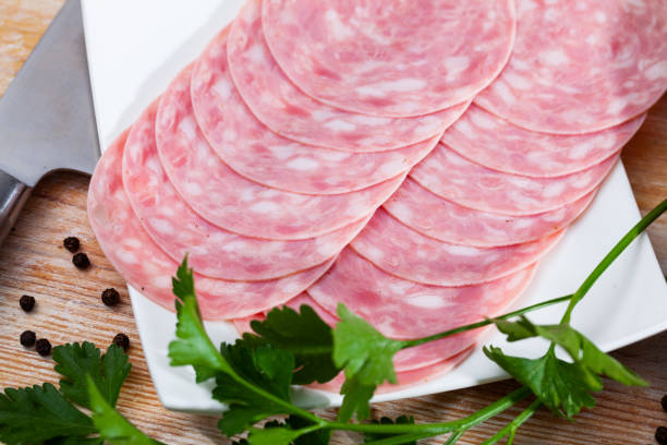 istock Traditional catalan sliced sausage with parsley 1295253207