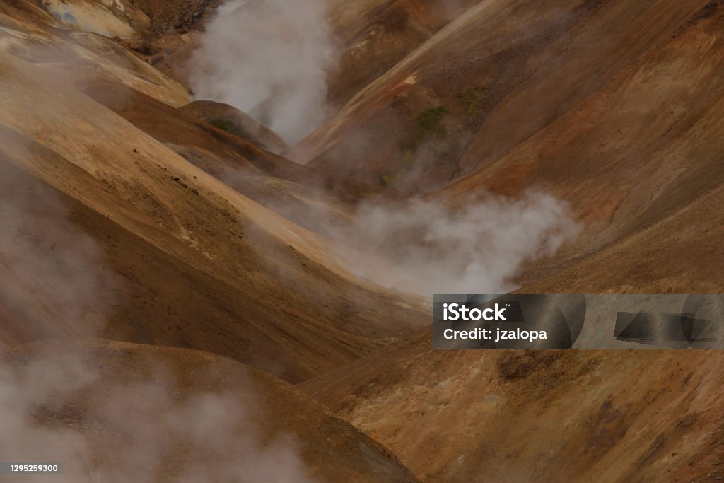 Kerlingarfjöll Geothermal Area Amazing place in the middle of Iceland Awe Stock Photo