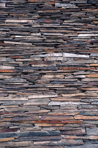 Stone wall with slate textured background
