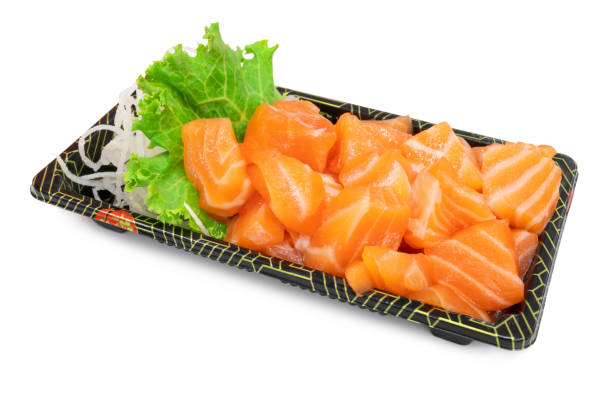 istock Diced pieces of fresh salmon 1295270262
