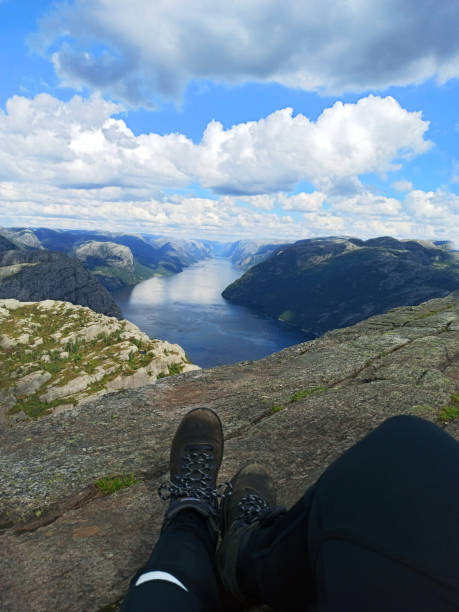 istock Hiking to the Pulpit Rock (Preikestolen) 1295273046