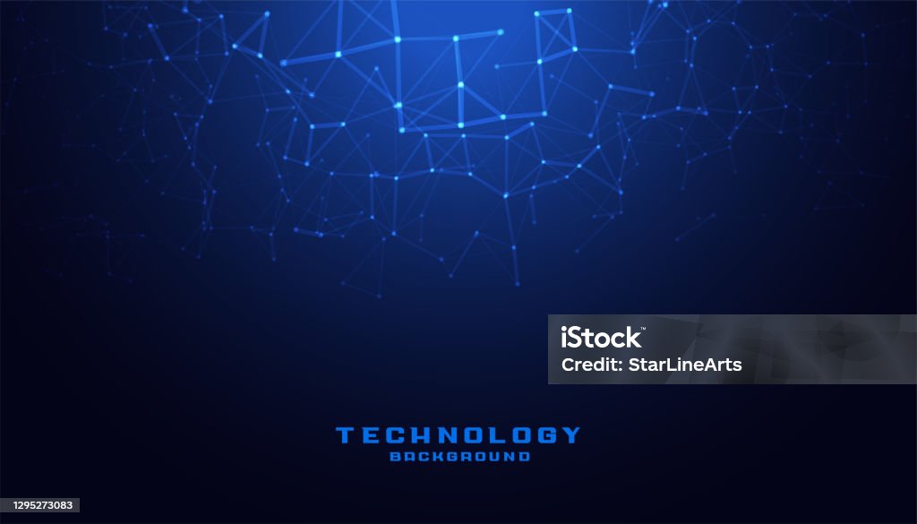 Tech Laying Background Digital Technology Background With Low Poly Mesh Diagram Stock ...